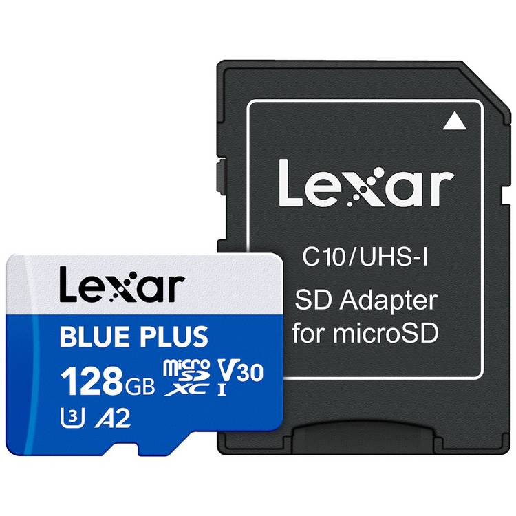 Lexar BLUE PLUS microSDXC memory card 128GB - British product