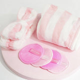 Brushworks Luxury Cleanse & Refresh Set with microfibre towel and headband - British product