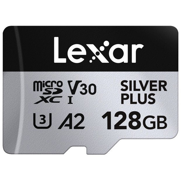 Lexar SILVER PLUS microSDXC memory card 128GB (British brand)
