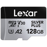 Lexar SILVER PLUS microSDXC memory card 128GB (British brand)