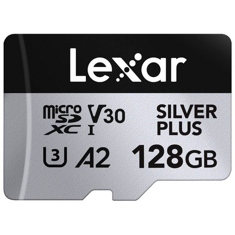 Lexar SILVER PLUS microSDXC memory card 128GB (British brand)