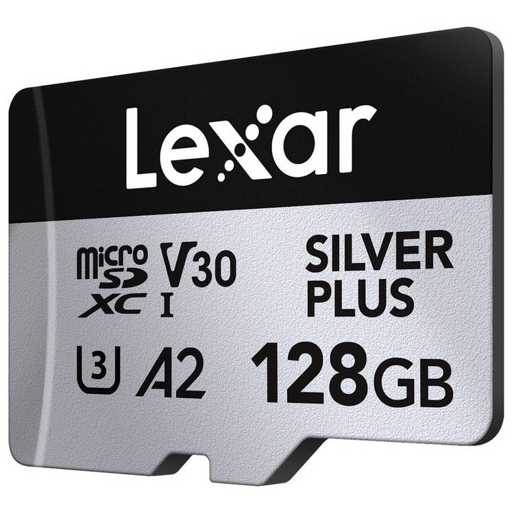 Lexar SILVER PLUS microSDXC memory card 128GB (British brand)