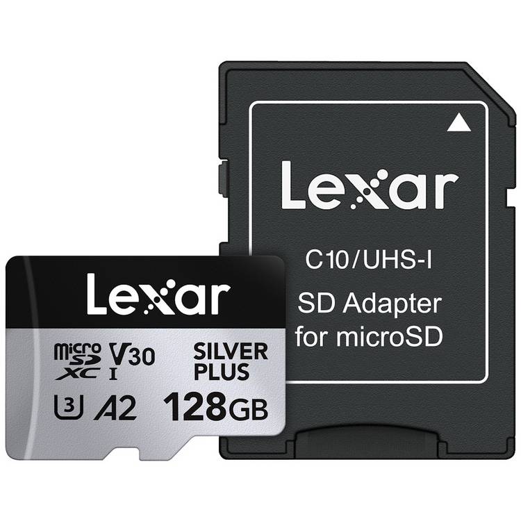 Lexar SILVER PLUS microSDXC memory card 128GB (British brand)