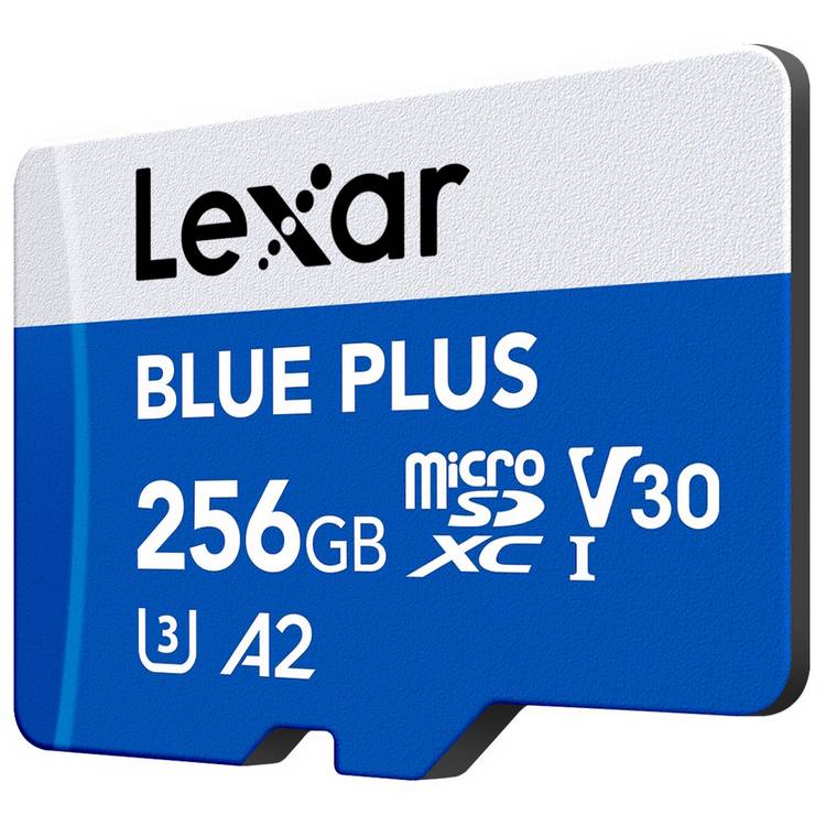 Lexar BLUE PLUS microSDXC memory card 256GB (British brand)
