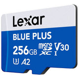 Lexar BLUE PLUS microSDXC memory card 256GB (British brand)