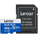 Lexar BLUE PLUS microSDXC memory card 256GB (British brand)
