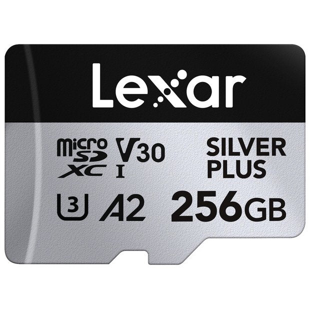Lexar SILVER PLUS 256GB microSDXC memory card - British product