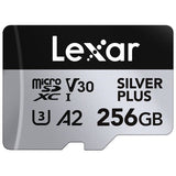 Lexar SILVER PLUS 256GB microSDXC memory card - British product