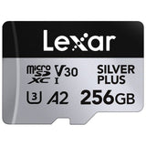 Argos Lexar SILVER PLUS 205MBs microSDXC UHS-I Memory Card with SD Adaptor 256GB- Buy online at McGrocer