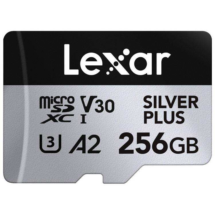 Lexar SILVER PLUS 256GB microSDXC memory card - British product