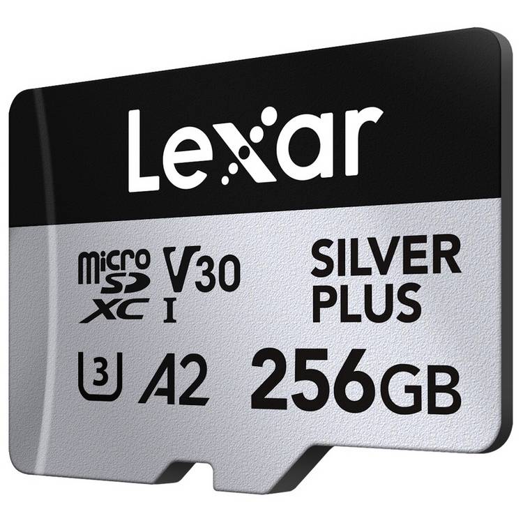 Lexar SILVER PLUS 256GB microSDXC memory card - British product