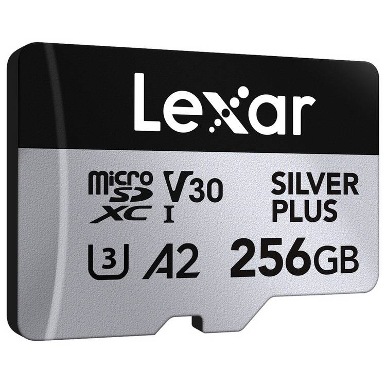 Lexar SILVER PLUS 256GB microSDXC memory card - British product