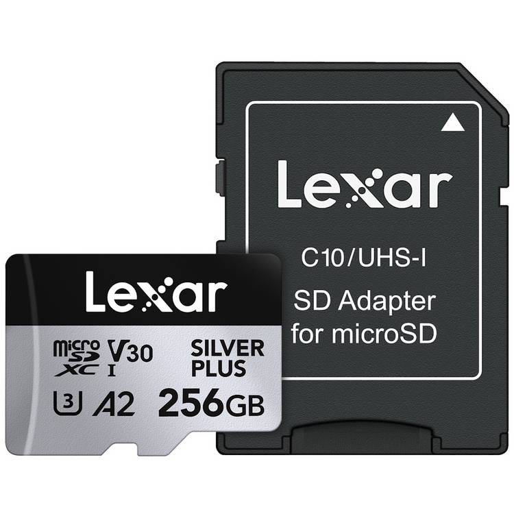 Lexar SILVER PLUS 256GB microSDXC memory card - British product