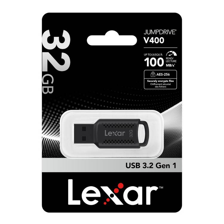 Lexar JumpDrive V400 flash drive 32GB, imported from the UK