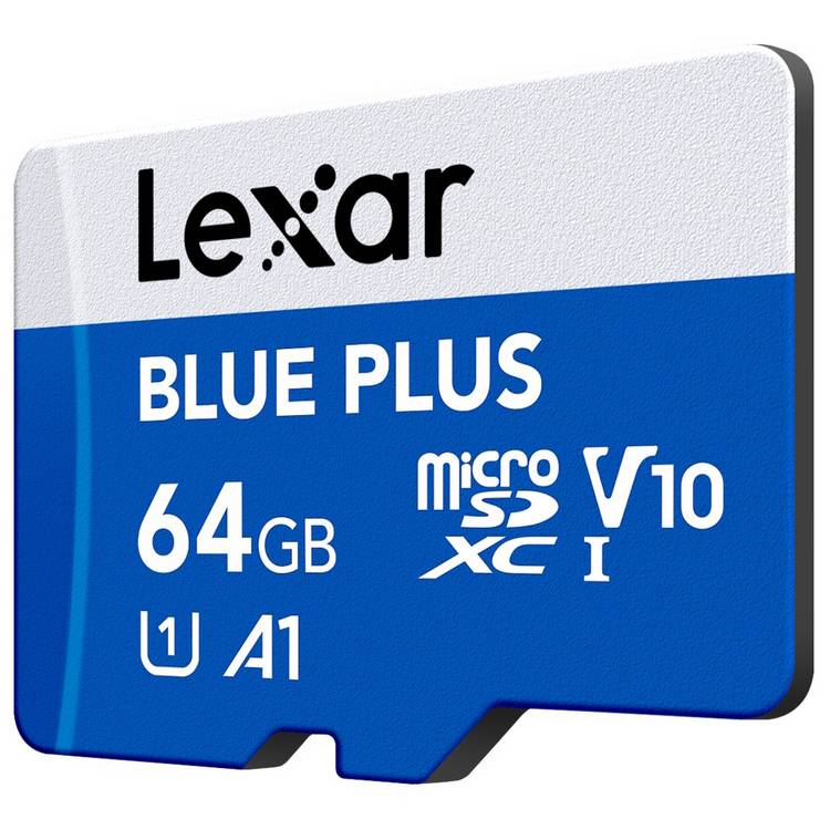 Lexar BLUE PLUS microSDXC memory card 64GB, UK version