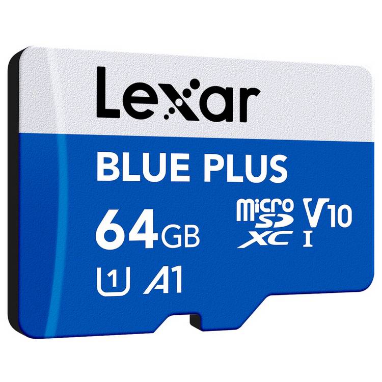 Lexar BLUE PLUS microSDXC memory card 64GB, UK version