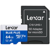 Lexar BLUE PLUS microSDXC memory card 64GB, UK version