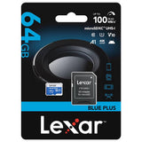 Lexar BLUE PLUS microSDXC memory card 64GB, UK version