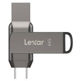 Lexar JumpDrive Dual Drive D400 64GB flash drive (British brand)