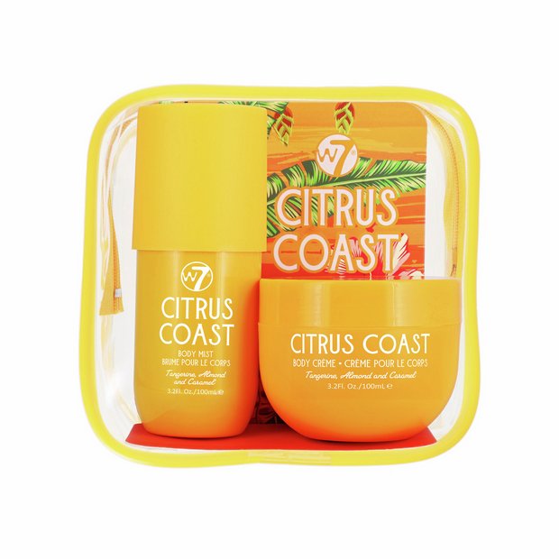 W7 Citrus Coast body mist and cream travel set 200ml (British brand)