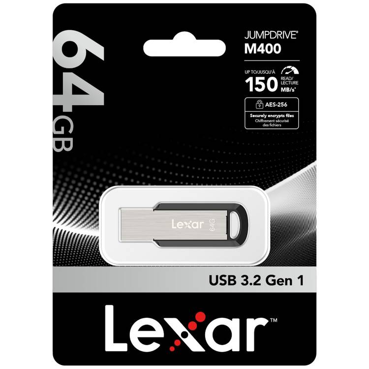Lexar JumpDrive M400 USB flash drive 64GB, imported from the UK