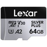 Argos Lexar SILVER PLUS MicroSDXC UHS-I Memory Card with SD Adaptor 64GB- Buy online at McGrocer