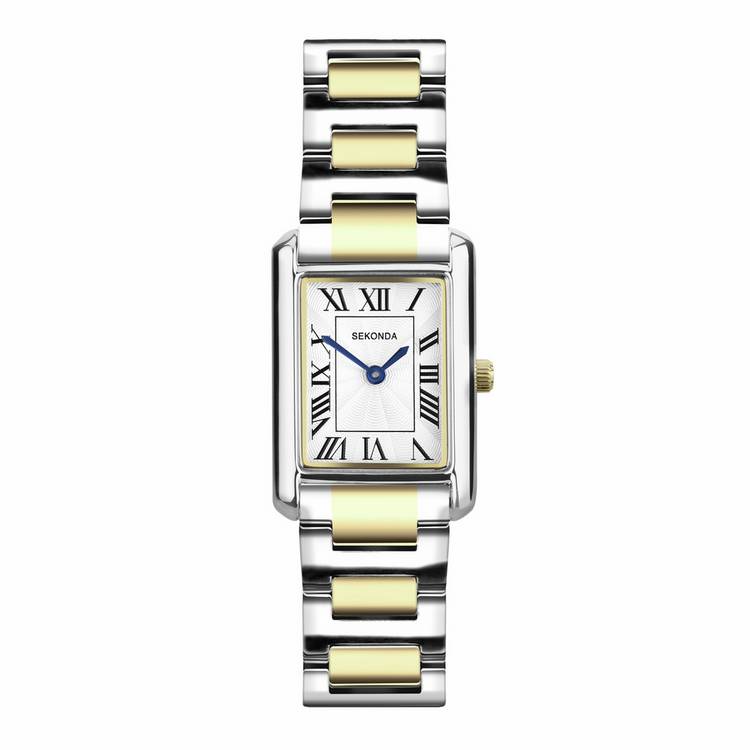 Sekonda Colette ladies watch white dial two tone bracelet - (British brand)