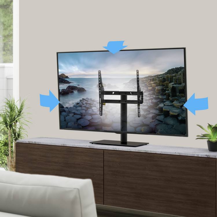 AVF black TV stand for 60 inch TVs, UK version