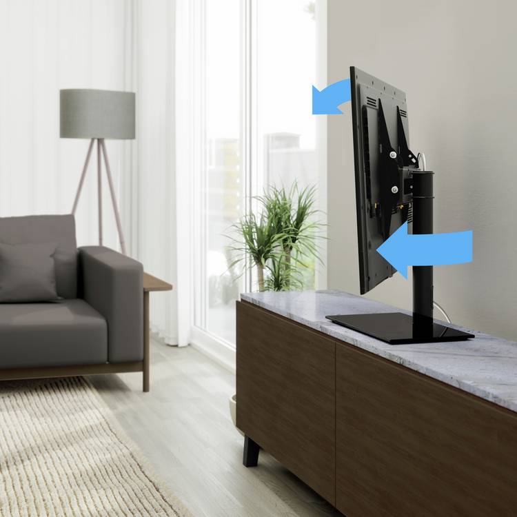 AVF black TV stand for 60 inch TVs, UK version
