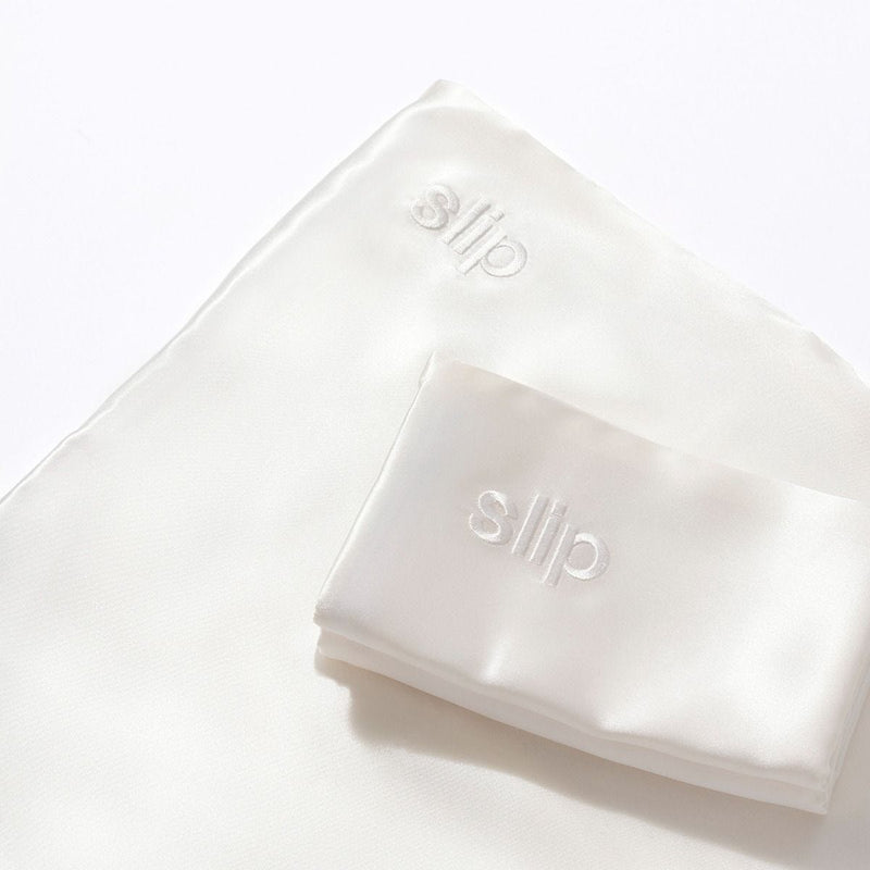 Slip silk pillowcase white queen, imported from the UK