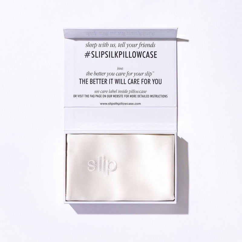 Slip silk pillowcase white queen, imported from the UK