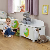 Liberty House Toys dinosaur toy box white - British product