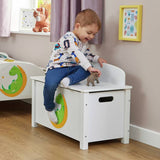 Liberty House Toys dinosaur toy box white - British product