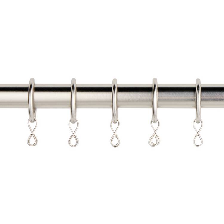 Argos Home stainless steel curtain rings 20-pack, imported from the UK