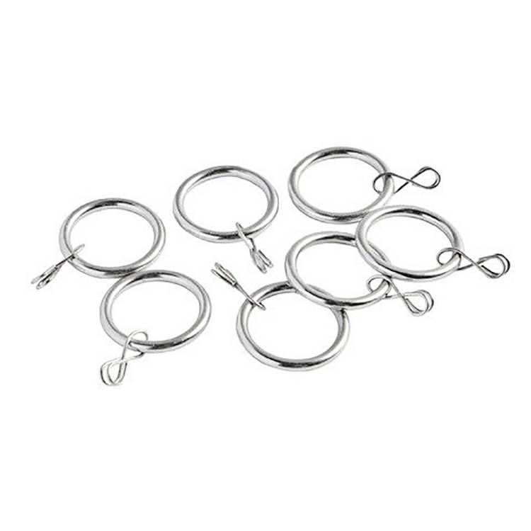 Argos Home stainless steel curtain rings 20-pack, imported from the UK