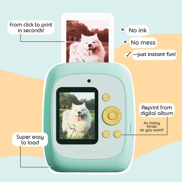 Kiimento Kids Instant Print Camera Mint, UK version