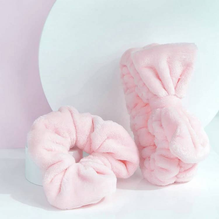Brushworks makeup headband and scrunchie set, imported from the UK