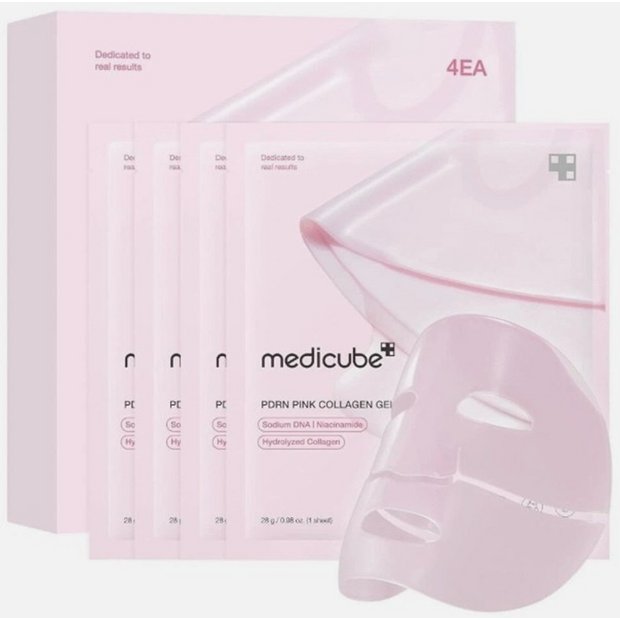 Medicube PDRN Pink Collagen hydrogel face mask 4 masks - British product