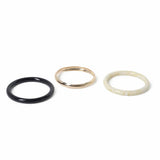 Freedom stacking bangles set of 3 mixed finishes - British product