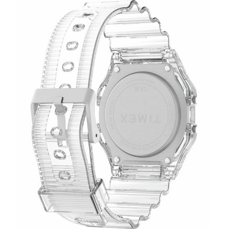 Timex digital watch translucent strap 34mm, imported from the UK