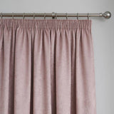 Fusion thermal pencil pleat curtains blush pink 117x137cm, imported from the UK