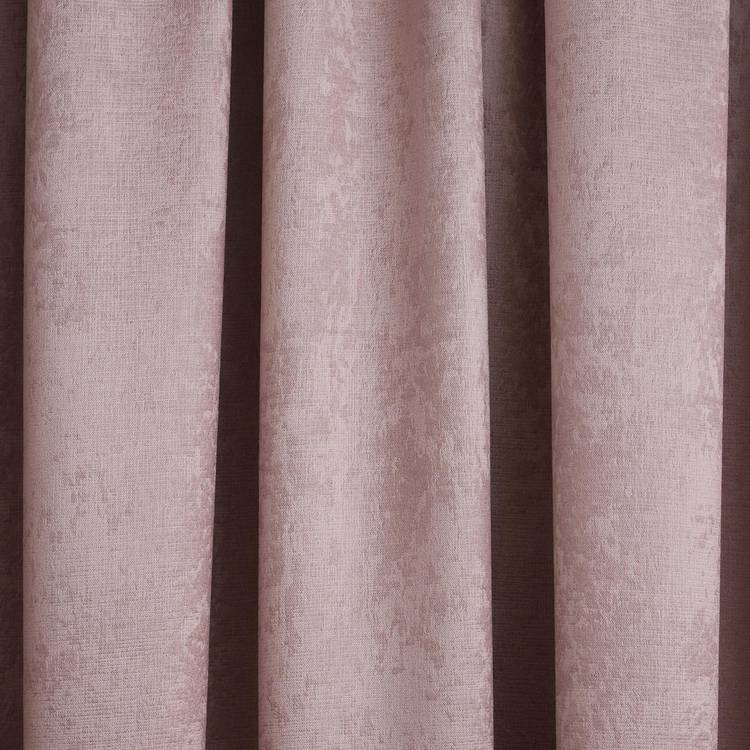 Fusion thermal pencil pleat curtains blush pink 117x137cm, imported from the UK