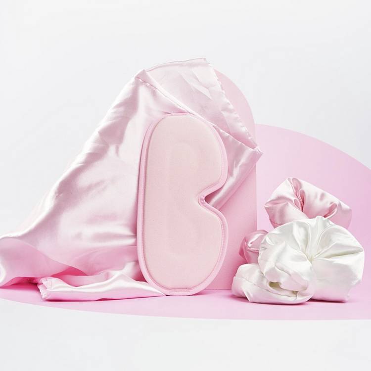 Brushworks satin sleep set with pillowcase mask and scrunchies (British brand)
