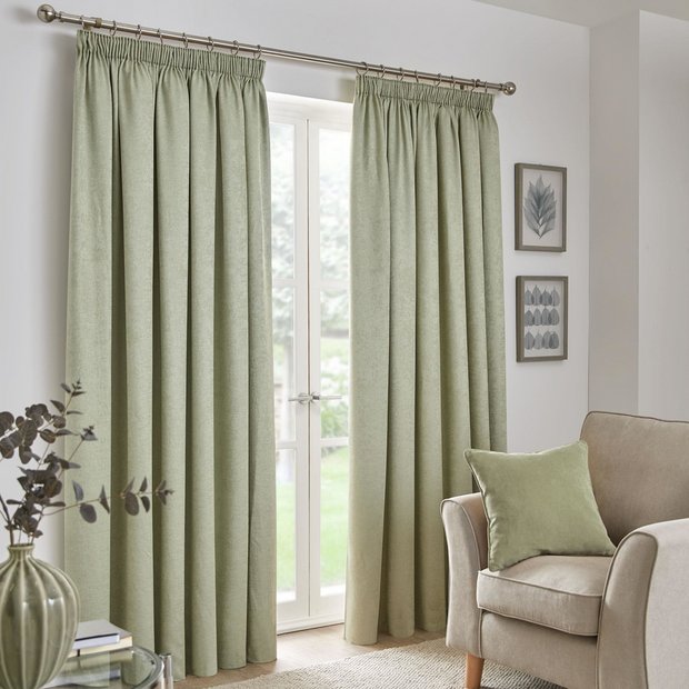 Fusion curtains green 117x137cm (British brand)