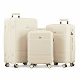 Argos VonHaus 3 Piece Hard Suitcase Set - Cream- Buy online at McGrocer