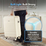 VonHaus 3-piece hard shell luggage set cream - British product