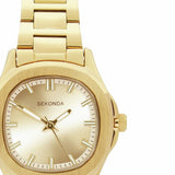 Sekonda Octaire gold coloured bracelet watch 30mm, imported from the UK