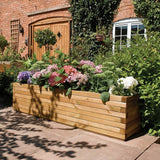 Argos Rowlinson Patio 180cm Trough Wooden Planter- Buy online at McGrocer