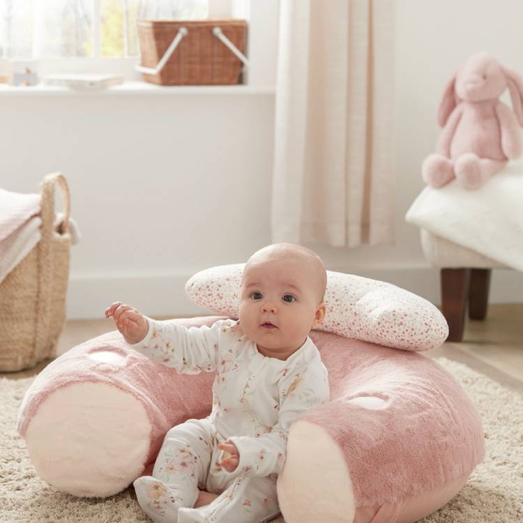 Mamas & Papas pink inflatable bunny baby seat, imported from the UK