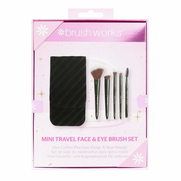 Brushworks mini travel face and eye brush set, UK version